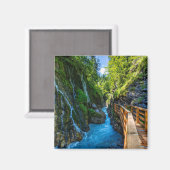 Waterfall Wimbachklamm Gorge Wooden Path Beieren Magneet (Voorkant / Achterkant)