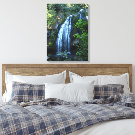 Waterfall Wrapped Canvas Afdruk (Insitu (Slaapkamer))