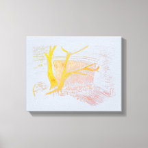 Waterfall zilveren canvas Print