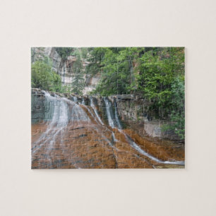 Waterfall, Zion National Park, Utah, Verenigde Sta Legpuzzel