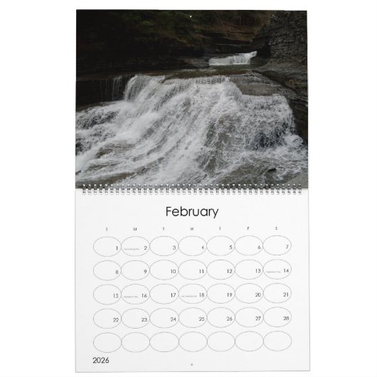 WATERFALLEN VAN ITHACA-kalender Kalender (Feb 2026)