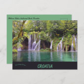 Waterfalls at Plitvice Lakes National Park Croatia Briefkaart (Voorkant / Achterkant)