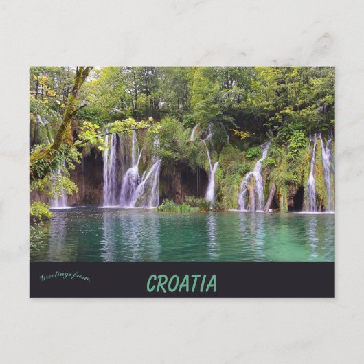 Waterfalls at Plitvice Lakes National Park Croatia Briefkaart (Voorkant)