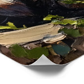 Waterfall's Edge: het standpunt van een wasbeer Poster (Hoek)