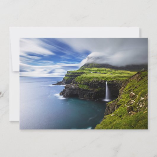 Waterfalls | Faroe Islands, Denmark Bedankkaart (Voorkant)