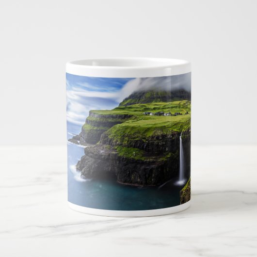 Waterfalls | Faroe Islands, Denmark Grote Koffiekop (Voorkant)