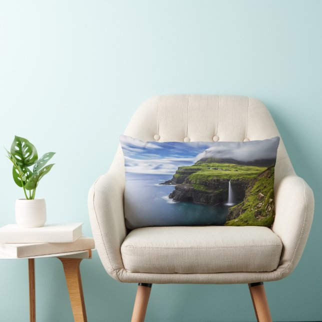 Waterfalls | Faroe Islands, Denmark Kussen (Stoel)