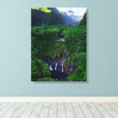 Waterfalls | Grand Galet Falls Canvas Afdruk (Insitu (Houten vloer))