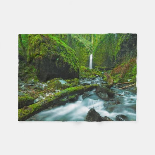 Waterfalls | Grotto Falls, Oregon Fleece Deken (Voorkant (Horizontaal))