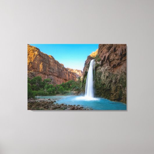 Waterfalls | Havasu Falls at Sunset Canvas Afdruk (Voorkant)