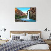 Waterfalls | Havasu Falls at Sunset Canvas Afdruk (Insitu (Slaapkamer))