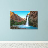 Waterfalls | Havasu Falls at Sunset Canvas Afdruk (Insitu (Houten vloer))