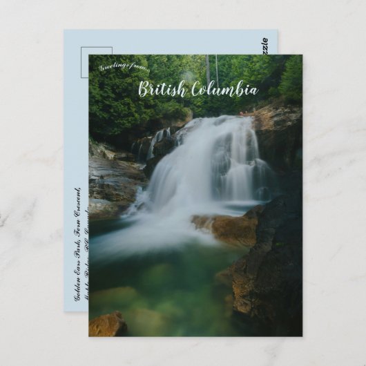 Waterfalls in Golden Ears Park Maple Ridge BC Briefkaart (Voorkant / Achterkant)