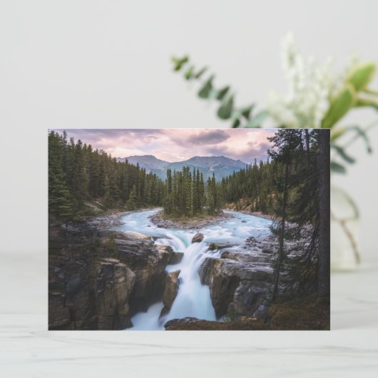 Waterfalls | Jasper National Park, Canada Bedankkaart (Staand voorkant)