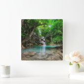 Waterfalls | Kanchanaburi, Thailand Vierkante Klok (Huis)