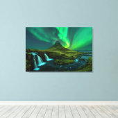 Waterfalls | Kirkjufellfoss Waterfall, Iceland Canvas Afdruk (Insitu (Houten vloer))