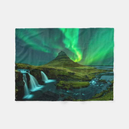 Waterfalls | Kirkjufellfoss Waterfall, Iceland Fleece Deken (Voorkant (Horizontaal))