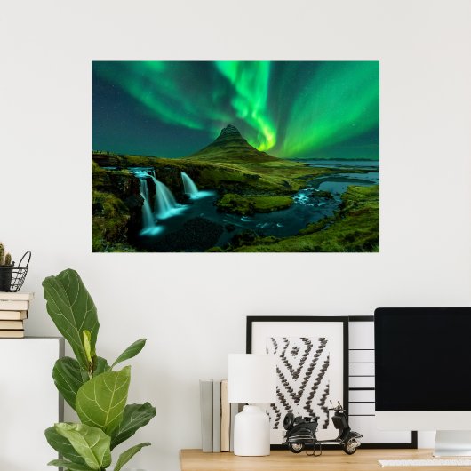 Waterfalls | Kirkjufellfoss Waterfall, Iceland Poster (Thuiskantoor)