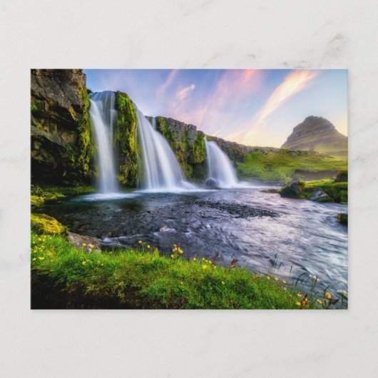Waterfalls | Kirkjufellsfoss, Iceland Briefkaart (Voorkant)