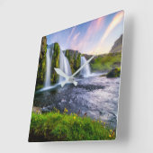 Waterfalls | Kirkjufellsfoss, Iceland Vierkante Klok (Hoek)