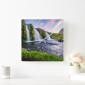 Waterfalls | Kirkjufellsfoss, Iceland Vierkante Klok (Huis)