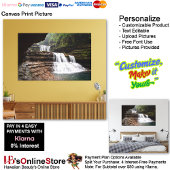 Waterfalls Nature Relax Home Office Picture 15 Canvas Afdruk