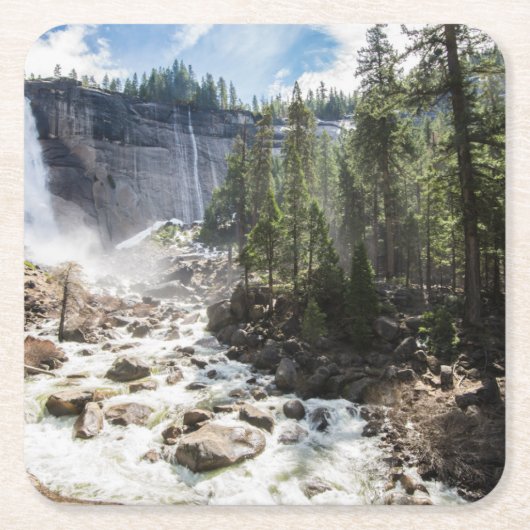 Waterfalls | Nevada Fall, Yosemite, CA Kartonnen Onderzetters (Voorkant)
