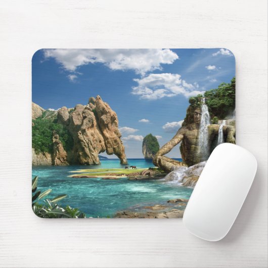 Waterfalls Ocean - Mauspad Muismat (Met muis)