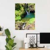 Waterfalls on the Road to Hana, Maui, Hawaii Poster (Thuiskantoor)