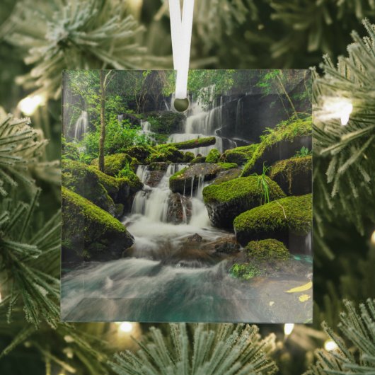 Waterfalls | Phu Tub Berk Mountain, Thailand Glas Ornament (Insitu)