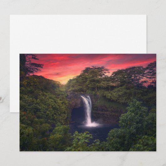 Waterfalls | Rainbow Falls, Hilo, Hawaii Bedankkaart (Voorkant / Achterkant)