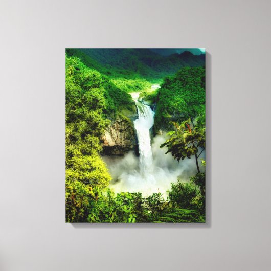 Waterfalls | San Rafael Falls, Ecuador Canvas Afdruk (Voorkant)
