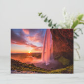 Waterfalls | Seljalandsfoss Waterfall Bedankkaart (Staand voorkant)