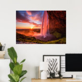 Waterfalls | Seljalandsfoss Waterfall Poster (Thuiskantoor)