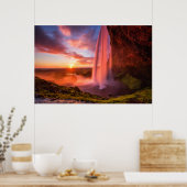Waterfalls | Seljalandsfoss Waterfall Poster (Keuken)