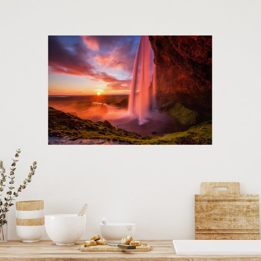 Waterfalls | Seljalandsfoss Waterfall Poster (Keuken)