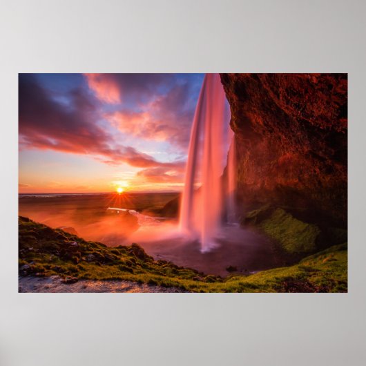 Waterfalls | Seljalandsfoss Waterfall Poster (Voorkant)