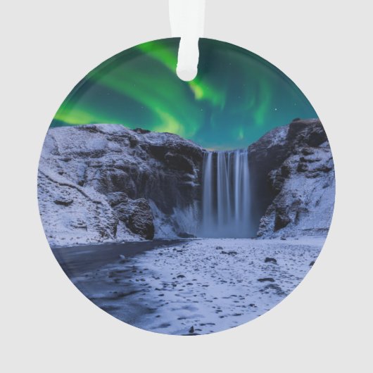 Waterfalls | Skógafoss Waterfall Ornament (achterkant)