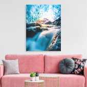 Waterfalls | Vatnajokull Glacier, Eastern Iceland Canvas Afdruk (Insitu (Woonkamer))