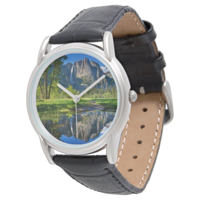 Waterfalls | Yosemite Falls, California Horloge (Gekanteld)
