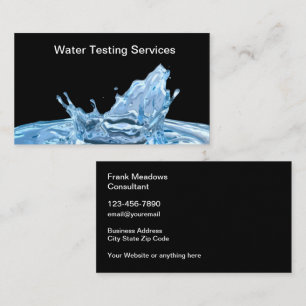 Waterfilters en testservice visitekaartje