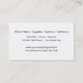 Waterfilterservice Visitekaartje (Achterkant)