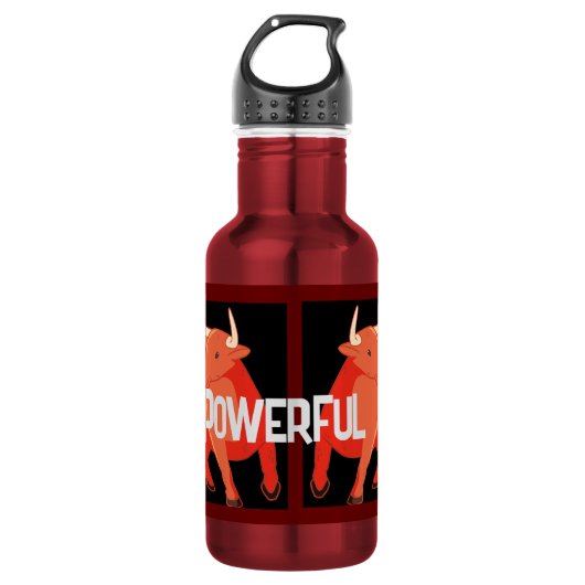 Waterfles (18 oz) - Roestvrij stalen waterfles (Voorkant)