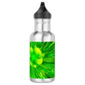 Waterfles Abstracte lijnen Groene bloem (Rechts)