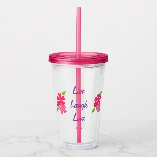 Waterfles Acryl Drinkbeker (Voorkant)