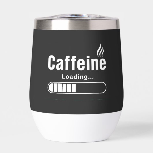 Waterfles – “Cafeïne wordt geladen…” (Voorkant)
