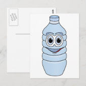 Waterfles Cartoon Briefkaart (Voorkant / Achterkant)