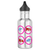 Waterfles - Cirkels met Walvis en Hond (Links)