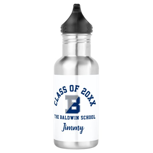 Waterfles De Baldwin School Logo Custom (Rechts)