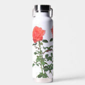 Waterfles - drie roze rozen (Voorkant)